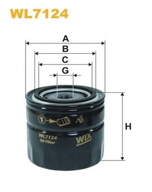 WIX FILTERS wl7124 -  Масляный фильтр| Масляный фильтр, ступенчатая коробка передач